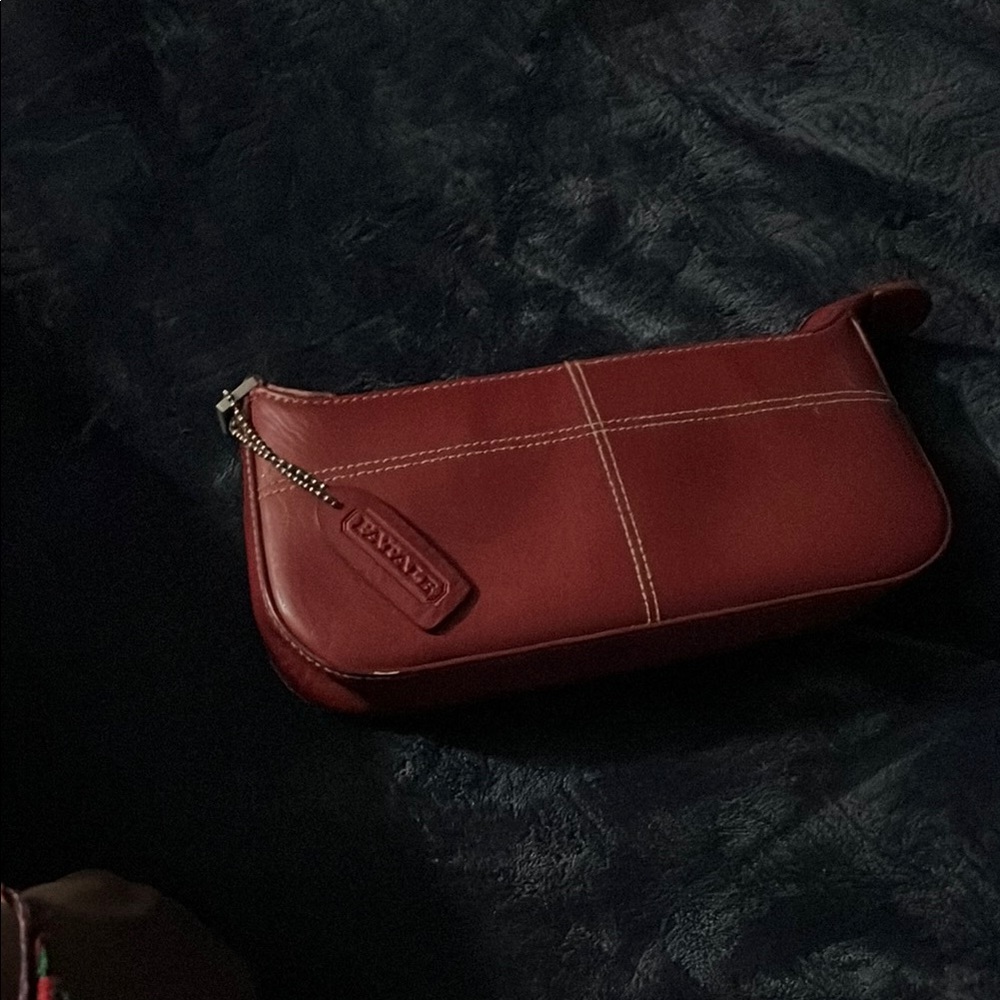 Coach Red Leather Wristlet